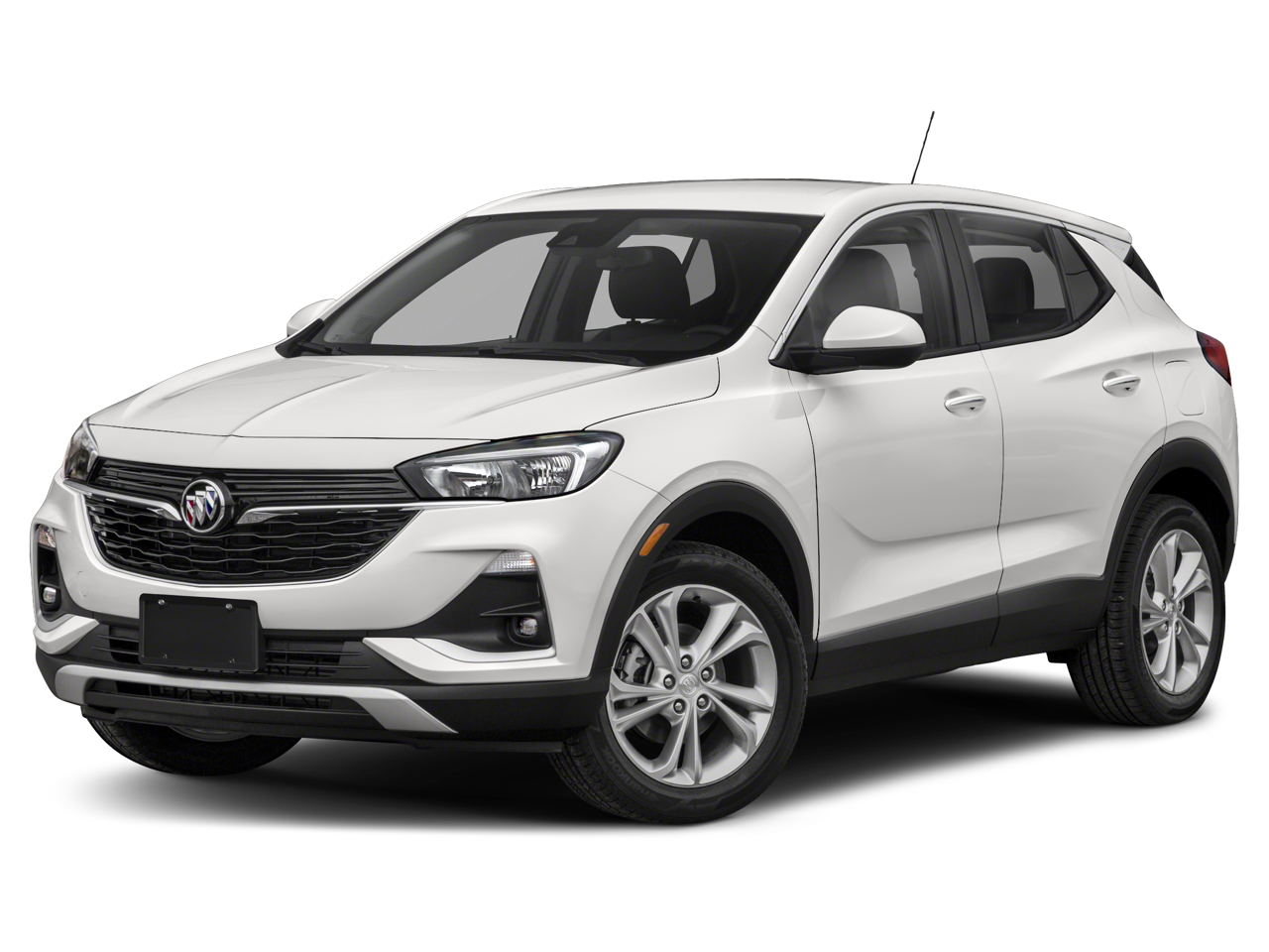 2020 Buick Encore GX Preferred in Summit White — front three-quarter view