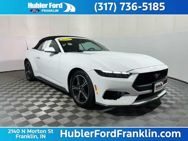 2025 Ford Mustang EcoBoost Premium in Oxford White — front three-quarter view