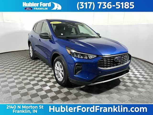 2023 Ford Escape Active in Atlas Blue — front three-quarter view