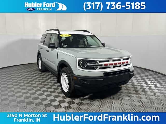 2023 Ford Bronco Sport Heritage in Cactus Gray — front three-quarter view