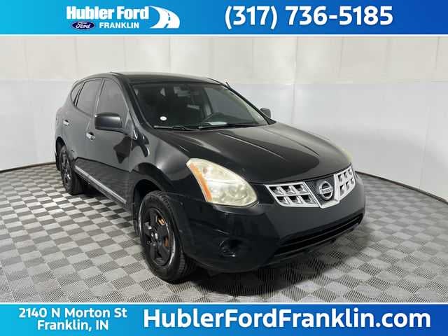2011 Nissan Rogue S in Super Black — front three-quarter view
