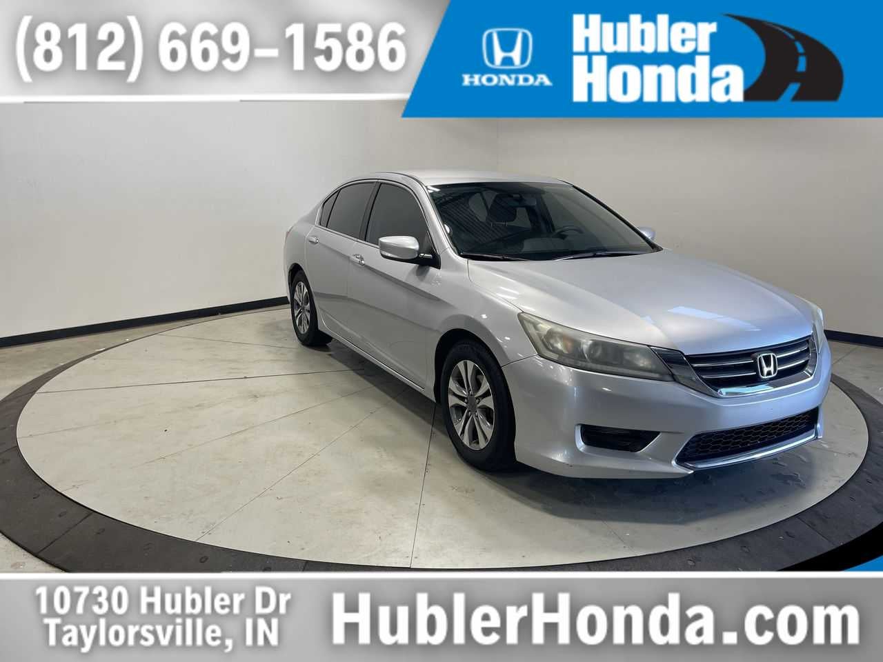 2014 Honda Accord LX in Alabaster Silver Metallic — front three-quarter view