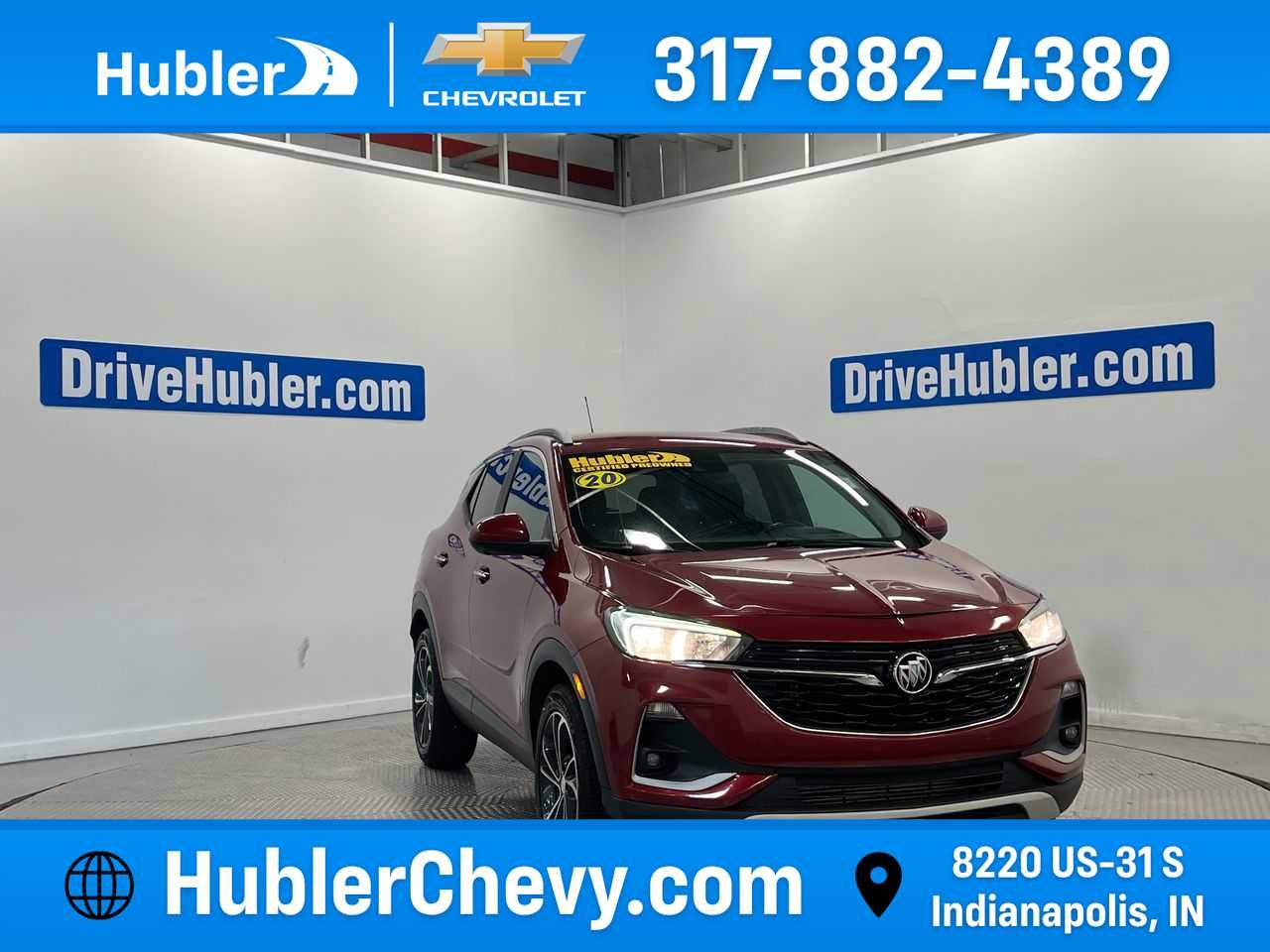 2020 Buick Encore GX Select in Chili Red Metallic — front three-quarter view