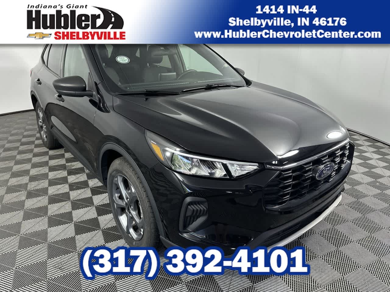 2025 Ford Escape ST-Line in Black — front three-quarter view