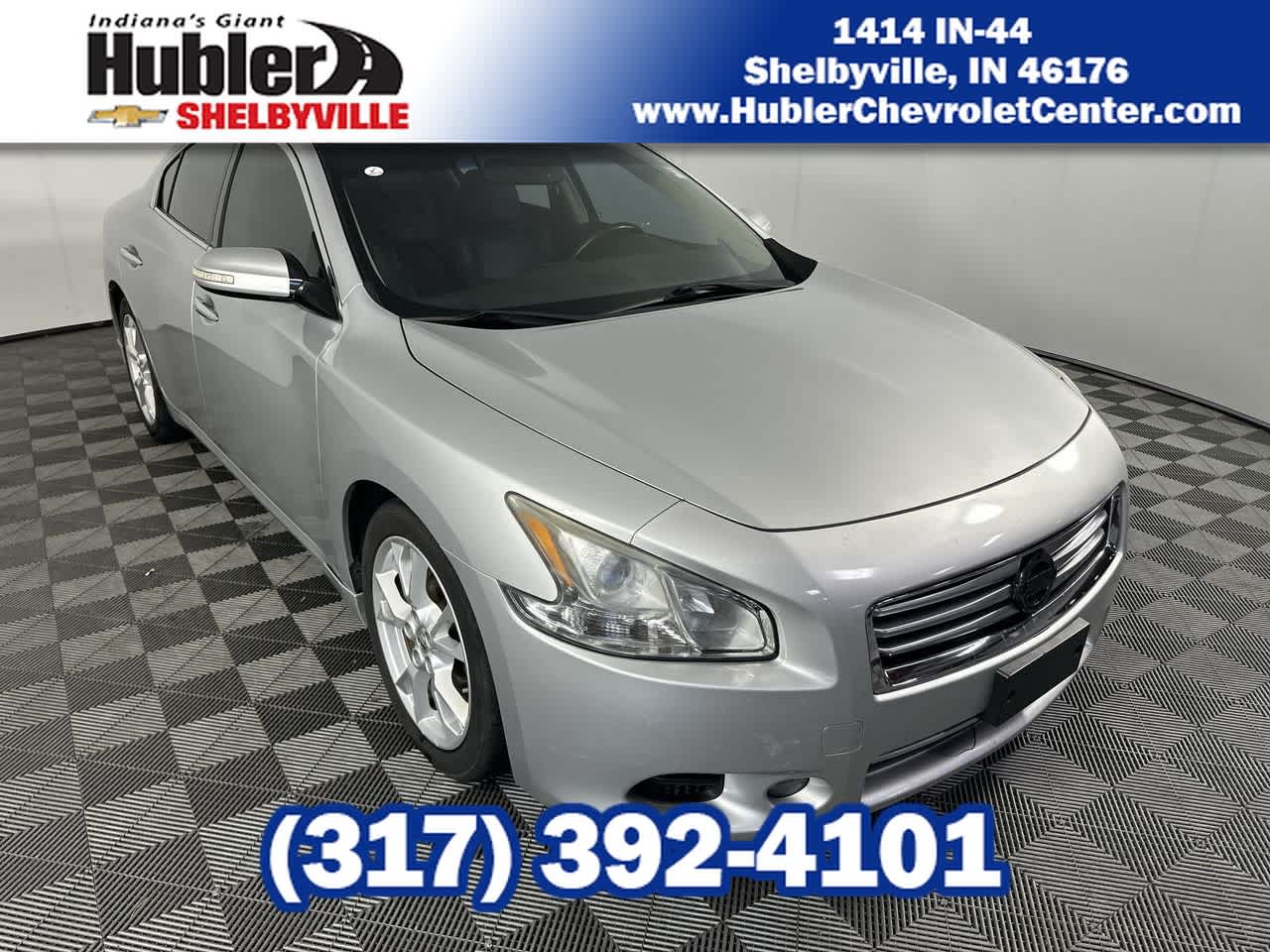 2012 Nissan Maxima 3.5 SV in Silver Sky Metallic — front three-quarter view
