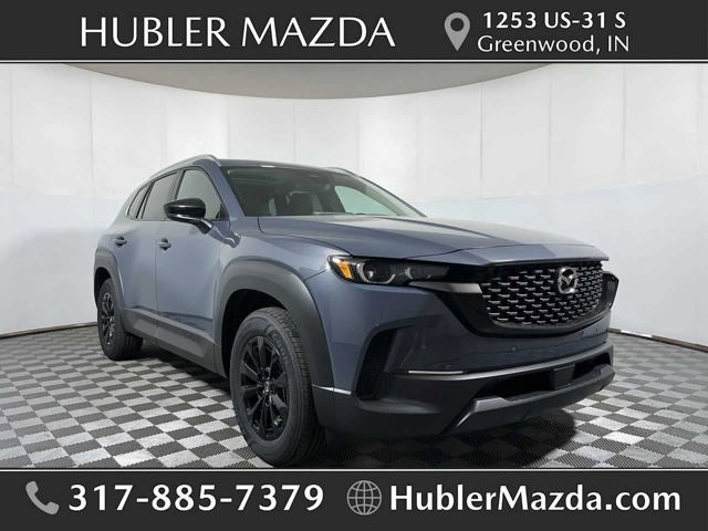 2026 Mazda Mazda CX-50 Hybrid Preferred AWD in Polymetal Gray Metallic — front three-quarter view