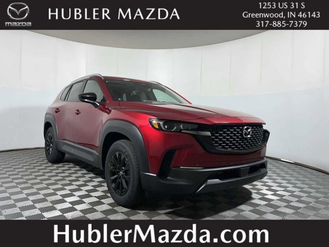 2026 Mazda Mazda CX-50 Hybrid Preferred AWD in Soul Red Crystal Metallic — front three-quarter view