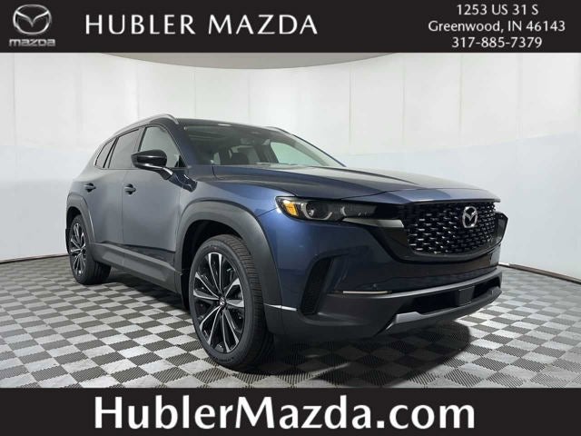 2026 Mazda Mazda CX-50 2.5 S Premium AWD in Ingot Blue Metallic — front three-quarter view