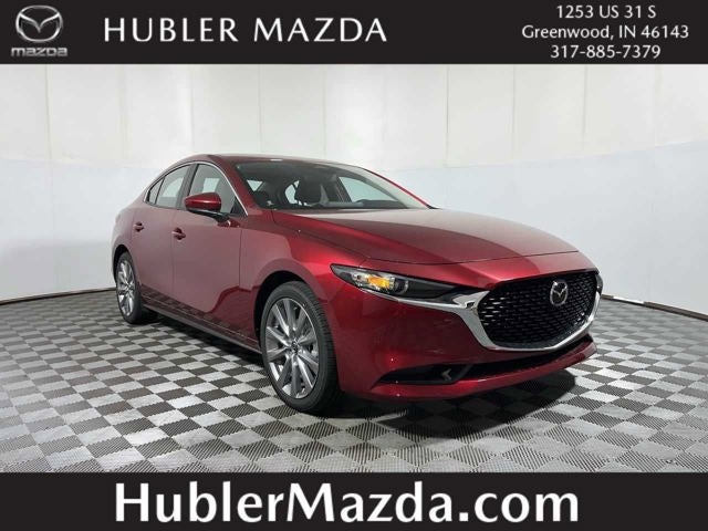 2026 Mazda Mazda3 Sedan 2.5 S Preferred in Soul Red Crystal Metallic — front three-quarter view