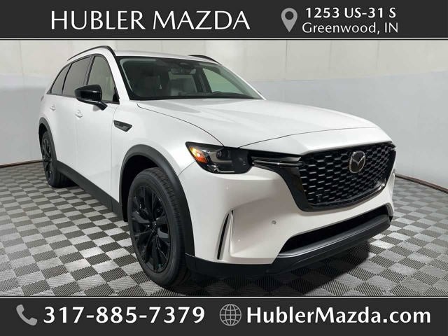 2026 Mazda Mazda CX-90 3.3 Turbo Premium Sport AWD in Rhodium White Premium — front three-quarter view