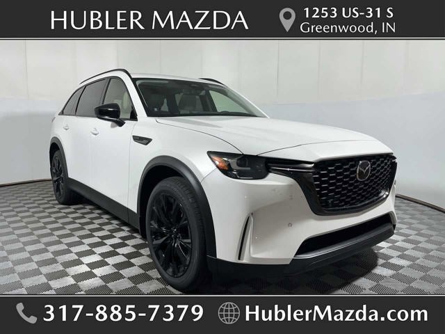2026 Mazda Mazda CX-90 3.3 Turbo Premium Sport AWD in Rhodium White Premium — front three-quarter view