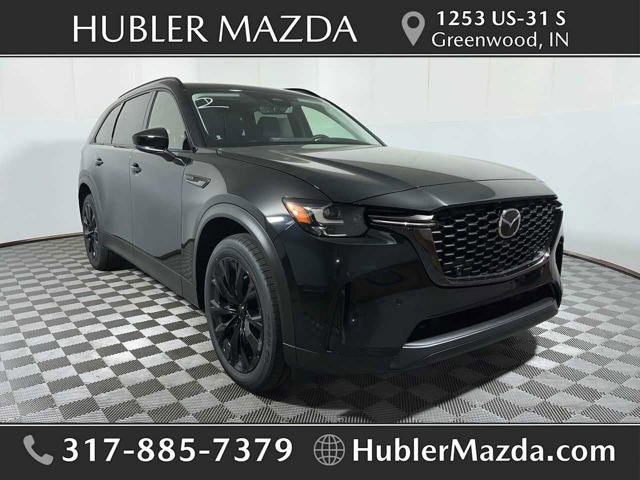 2026 Mazda Mazda CX-90 3.3 Turbo Premium Sport AWD in Jet Black Mica — front three-quarter view