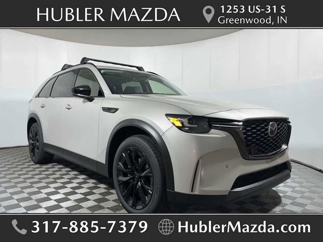 2026 Mazda Mazda CX-90 3.3 Turbo Premium Sport AWD in Platinum Quartz Metallic — front three-quarter view