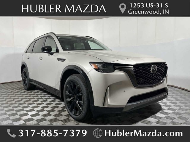 2026 Mazda Mazda CX-90 3.3 Turbo S Premium Sport AWD in Platinum Quartz Metallic — front three-quarter view