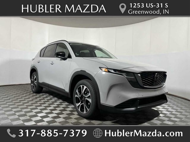 2026 Mazda Mazda CX-5 2.5 S Preferred AWD in Aero Gray Metallic — front three-quarter view