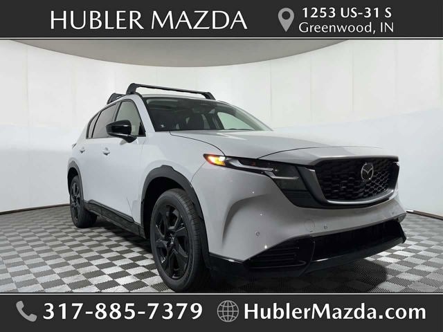 2026 Mazda Mazda CX-5 2.5 S Premium AWD in Aero Gray Metallic — front three-quarter view