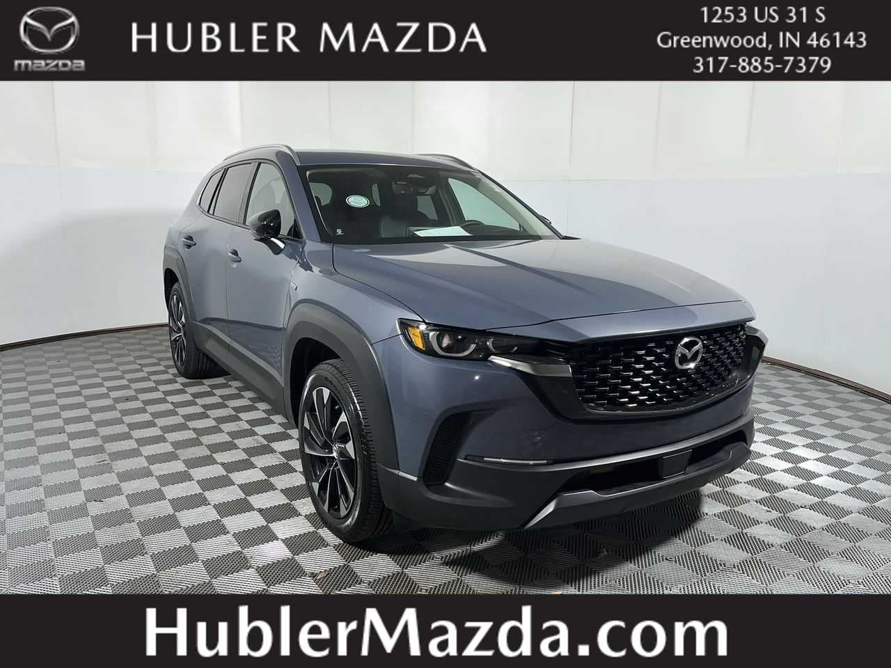 2025 Mazda Mazda CX-50 Hybrid Premium Plus Package in Polymetal Gray Metallic — front three-quarter view