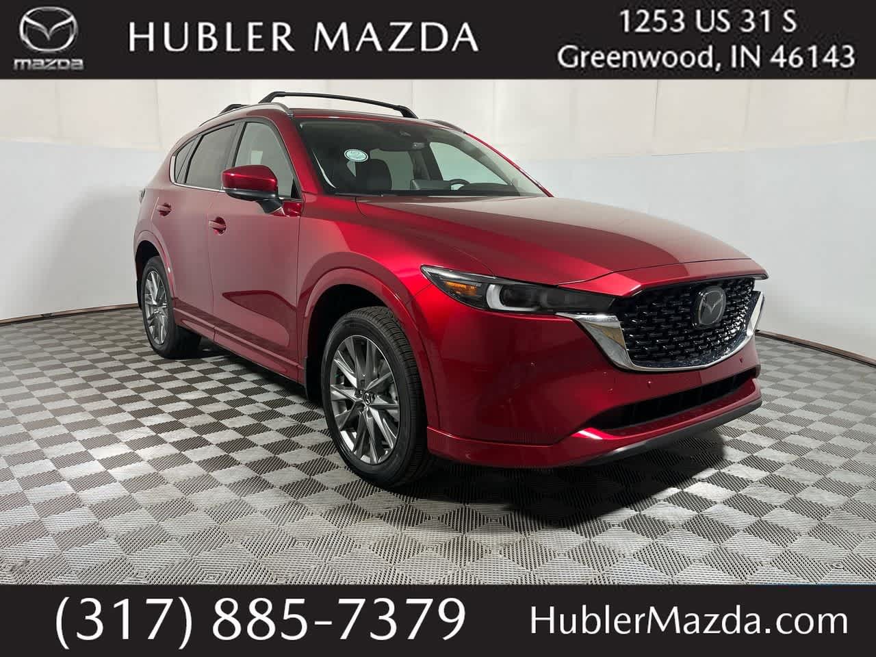 2025 Mazda Mazda CX-5 2.5 S Premium Plus Package in Soul Red Crystal Metallic — front three-quarter view
