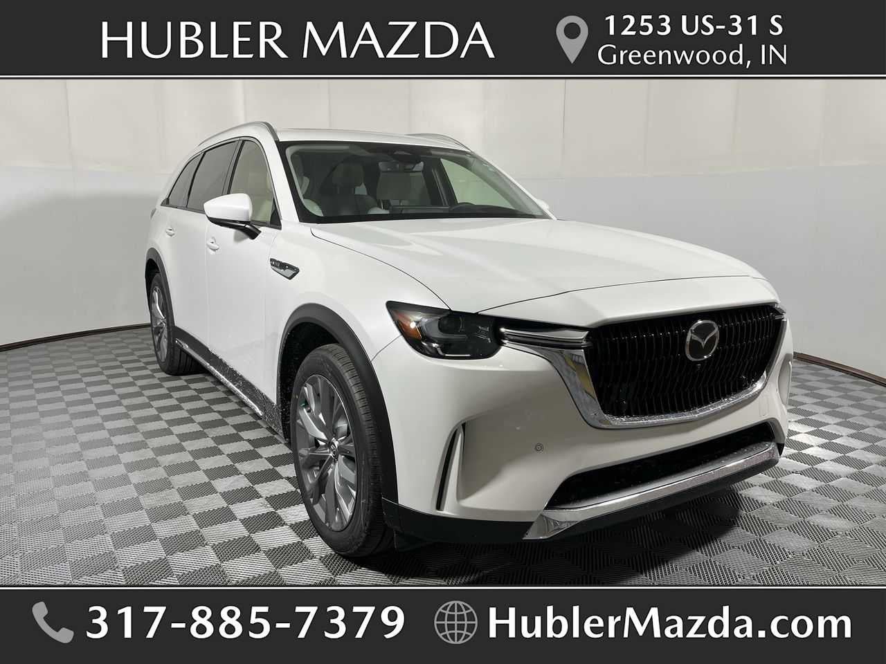 2026 Mazda Mazda CX-90 3.3 Turbo Premium Plus AWD in Rhodium White Premium — front three-quarter view