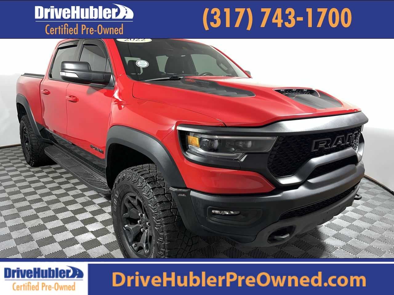 2022 RAM 1500 TRX in Flame Red Clearcoat — front three-quarter view