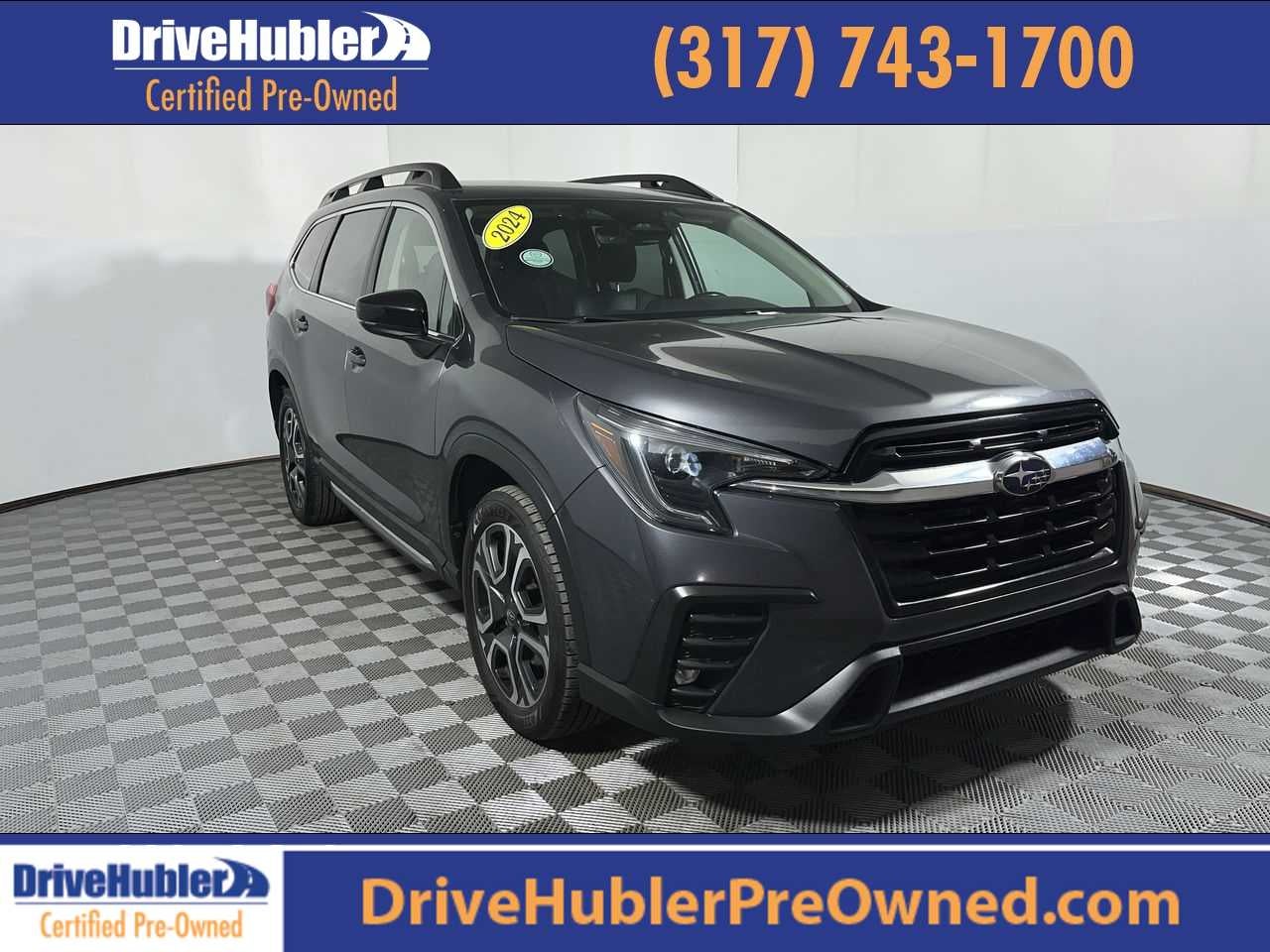 2024 Subaru Ascent Limited in Magnetite Gray Metallic — front three-quarter view