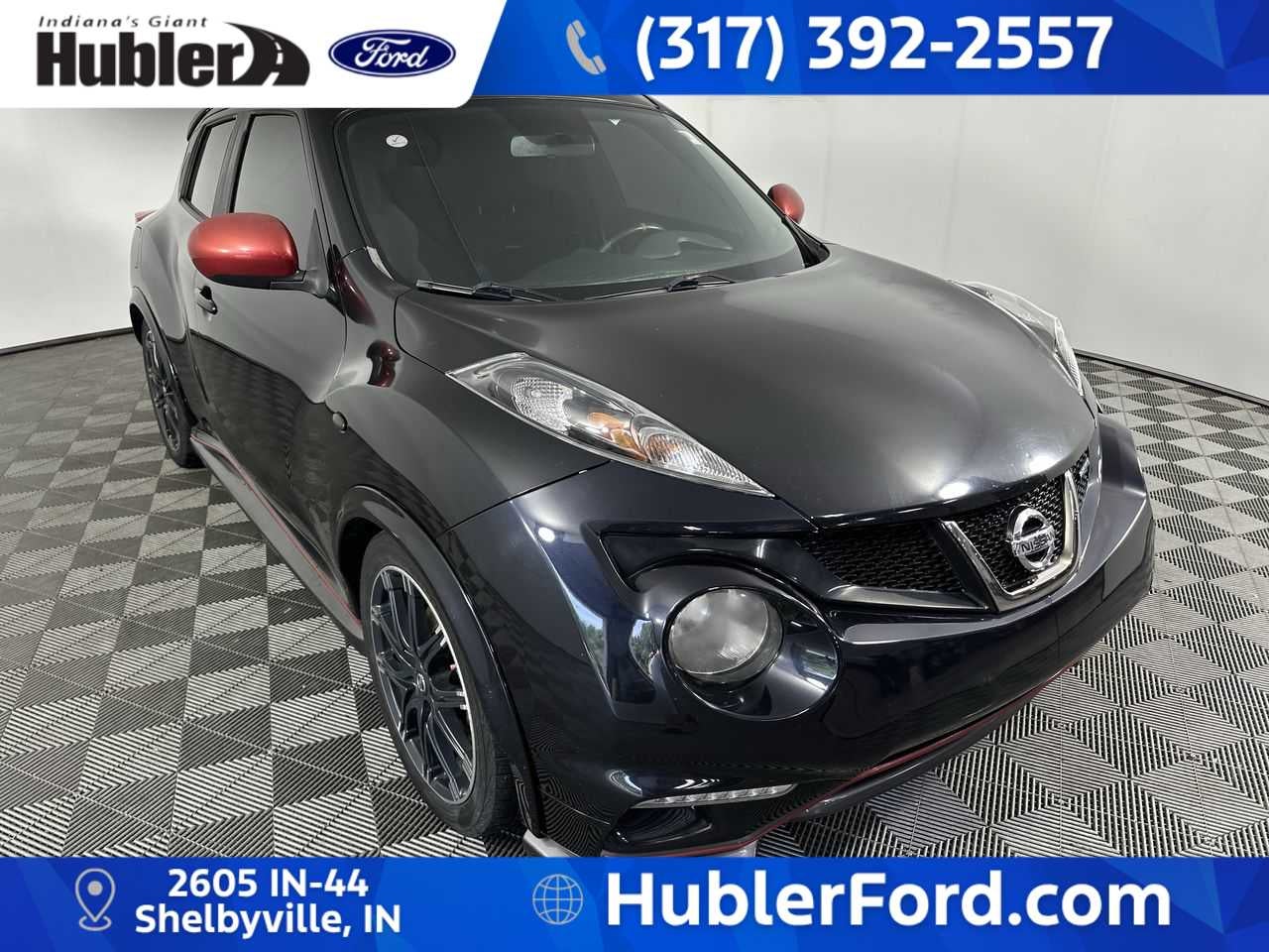 2013 Nissan JUKE NISMO in Sapphire Black — front three-quarter view